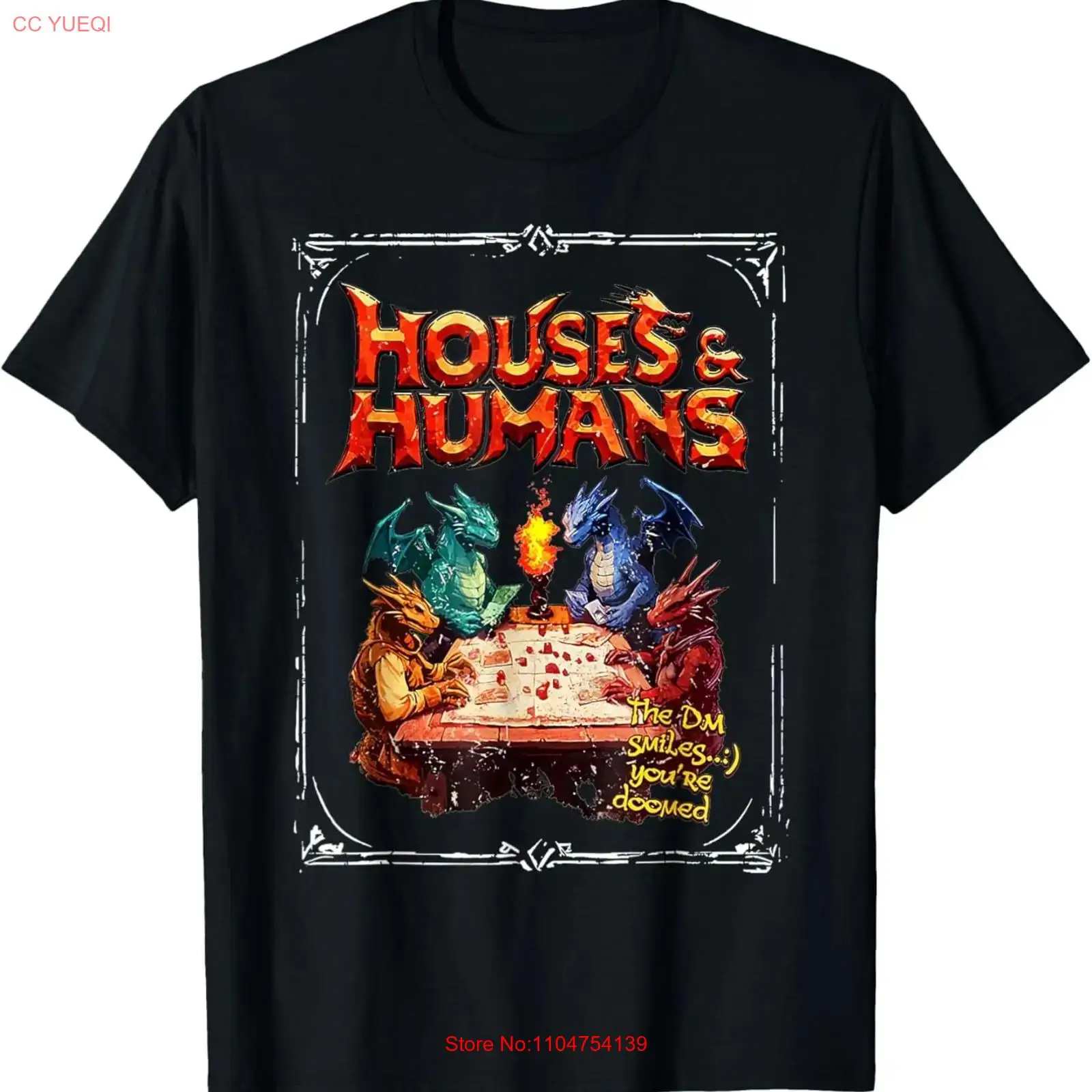 Vintage Fashion Houses - ゲーミングハウス人間面白いRPGパロディゲーマーメンズTシャツヴィンテージウォッシュ加工快適ファッションちょっとスタイリッシュストレッチユニセックス