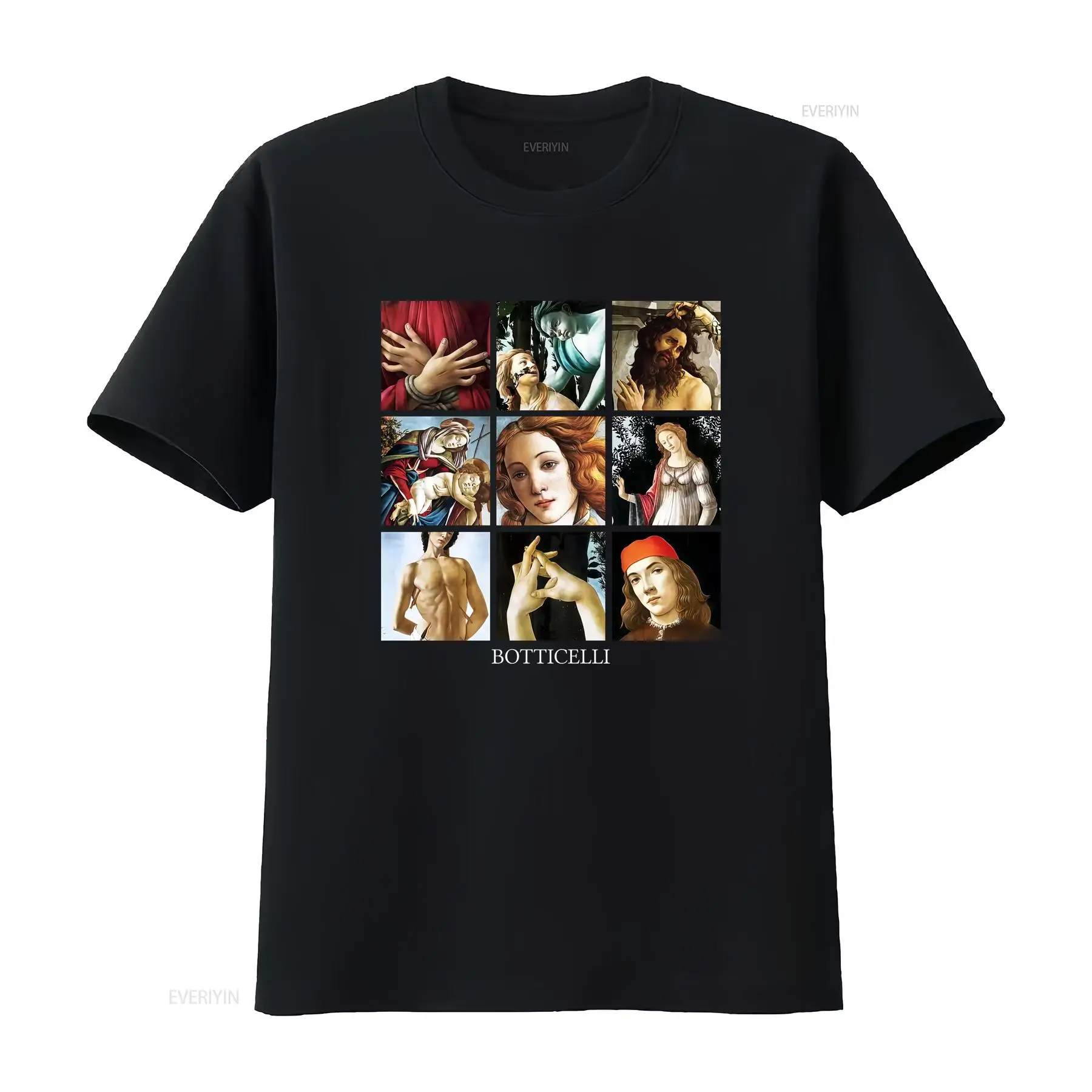 Vintage Fashion History - ボッティチェリ ディテール Tシャツ 美術史 ヴィンテージ ウォッシュ加工