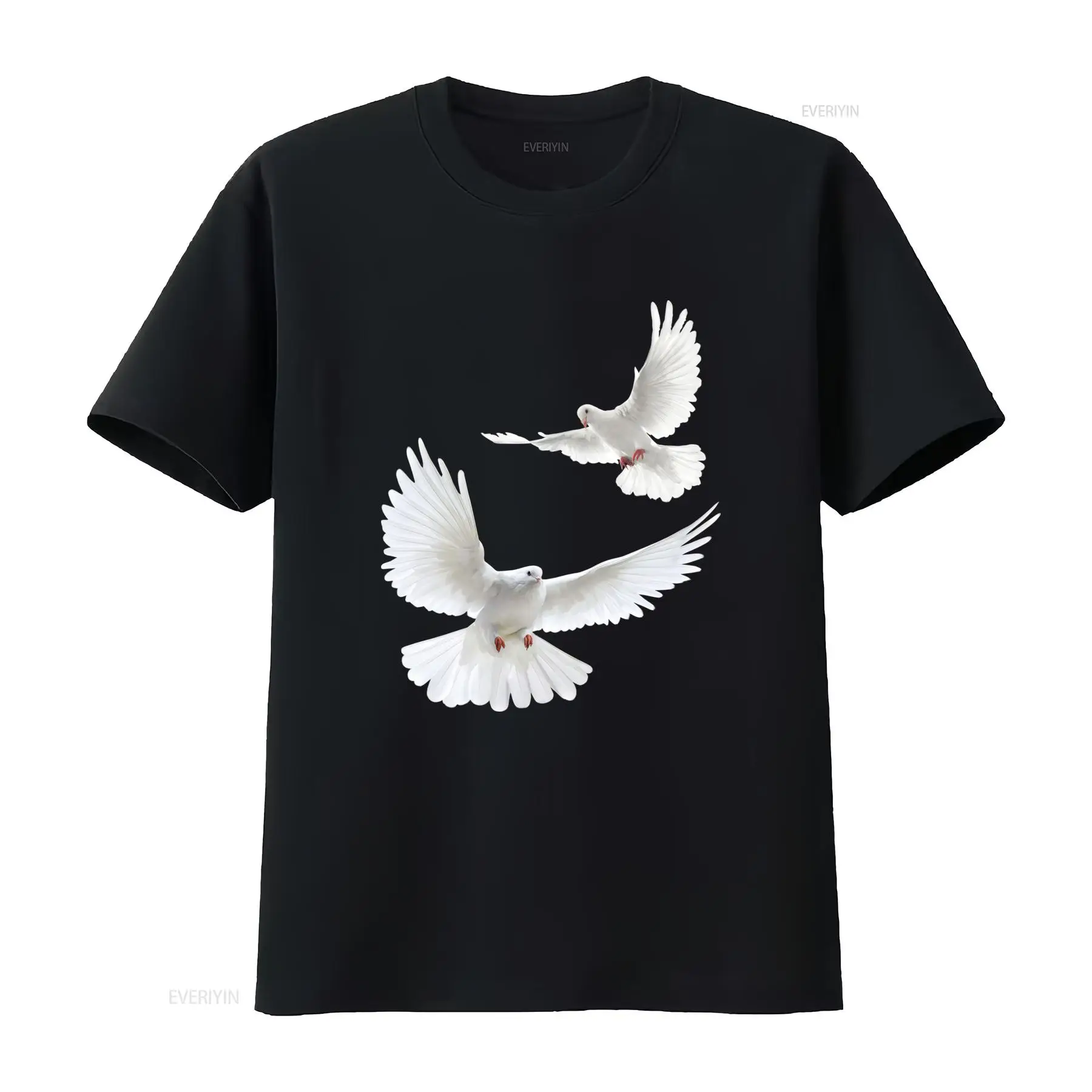 Vintage Fashion Buyer - ゴス・マネー・レコード ホワイト・ドーブス・フライング Tシャツ アメリカのバイヤー向けのおしゃれなグッズ ヴィンテージ風ウォッシュ加工 カジュアル