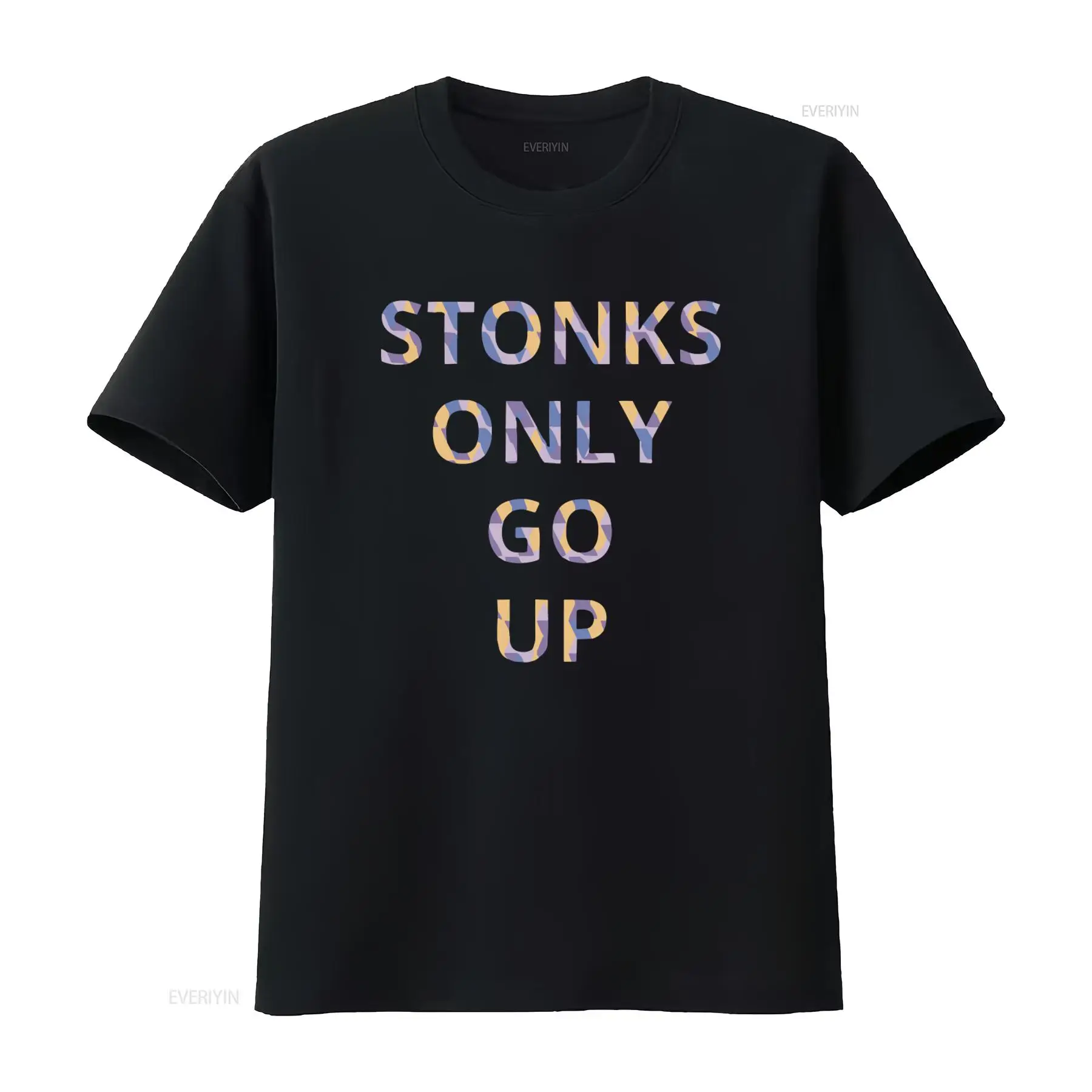 Vintage Fashion Market - Stonks Only Go Up 股市投資家ユニークなデザインニューエイジマネーマーチ Tシャツヴィンテージウォッシュドスタイリッシュファッションストリートウェア