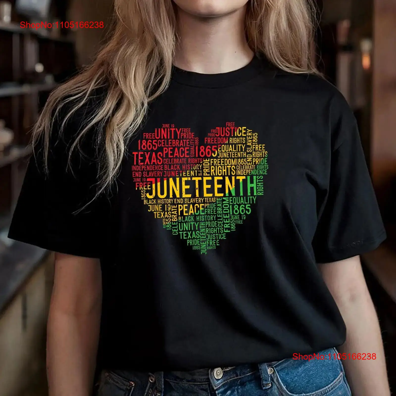 Vintage Fashion History - Juneteenth ハート T シャツ ブラック ヒストリー
