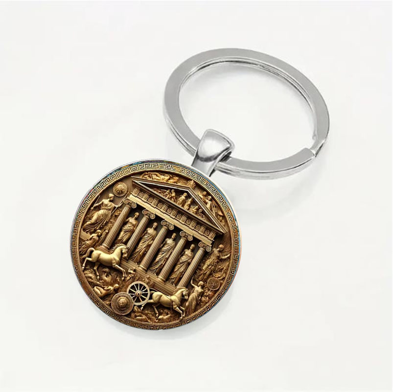 古代ギリシャ神話の円形ギリシャ寺院キーホルダー、ヴィンテージ - Vintage Fashion History のレビューと価格