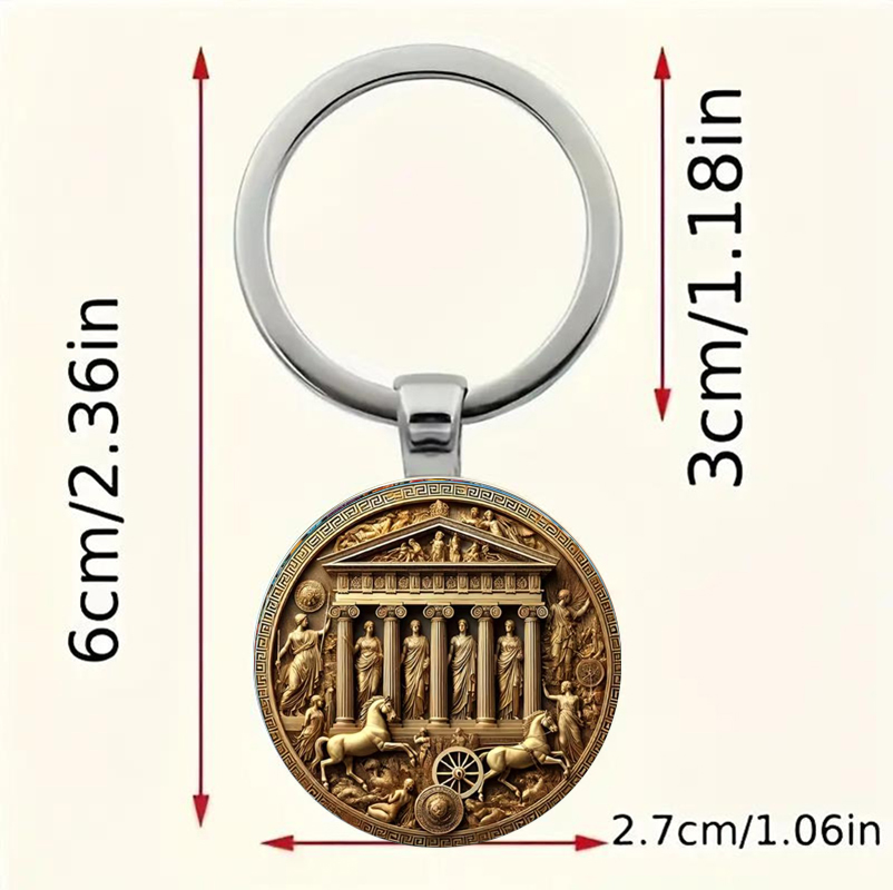古代ギリシャ神話の円形ギリシャ寺院キーホルダー、ヴィンテージ - Vintage Fashion History のレビューと価格