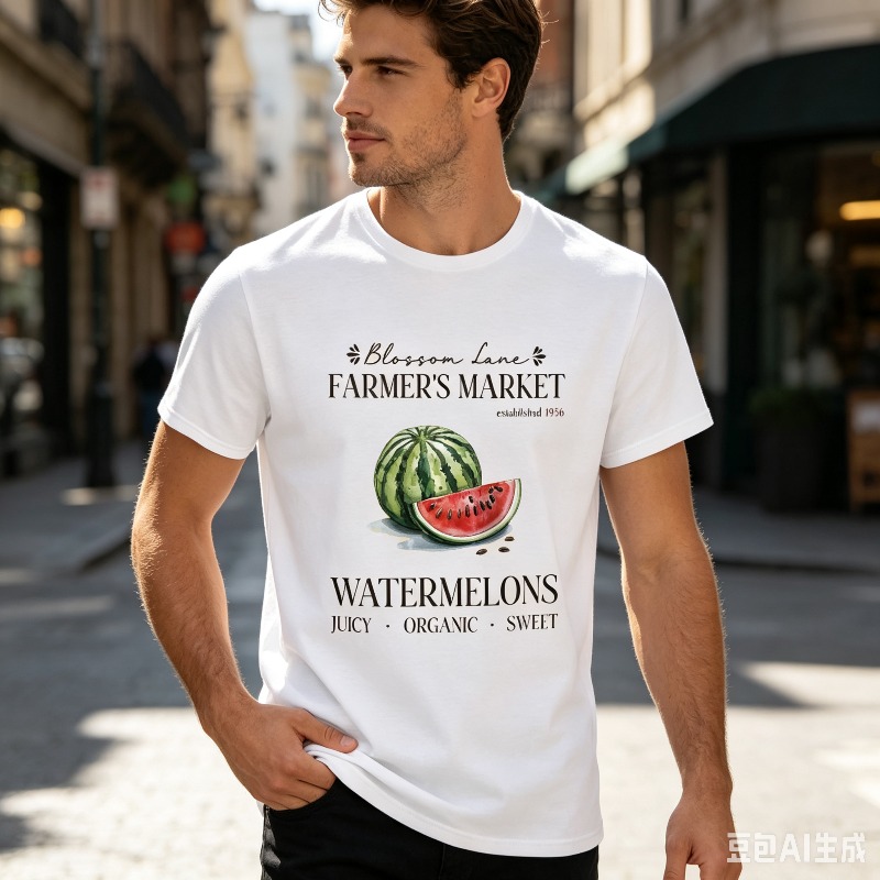 メンズ用スイカファーマーマーケットTシャツ ヴィンテージフル - Vintage Fashion Market のレビューと価格