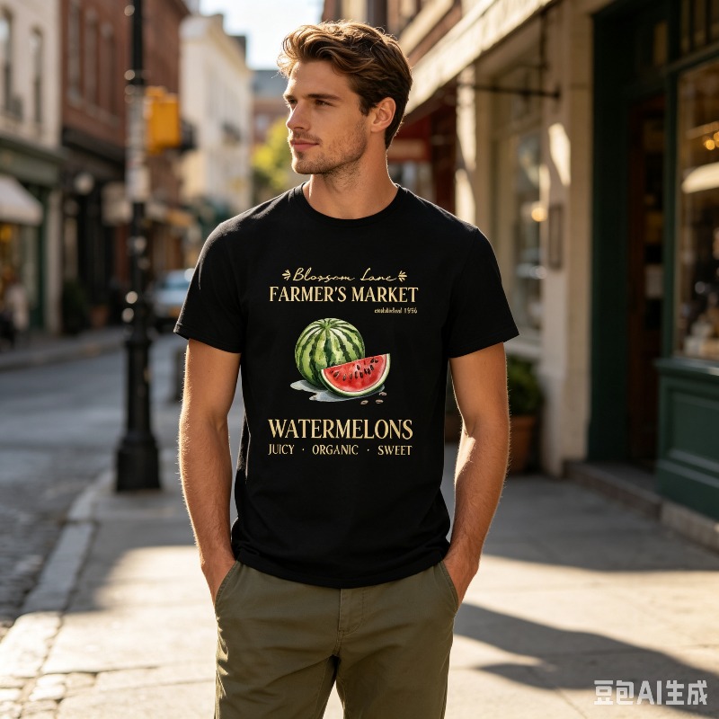 メンズ用スイカファーマーマーケットTシャツ ヴィンテージフル - Vintage Fashion Market のレビューと価格