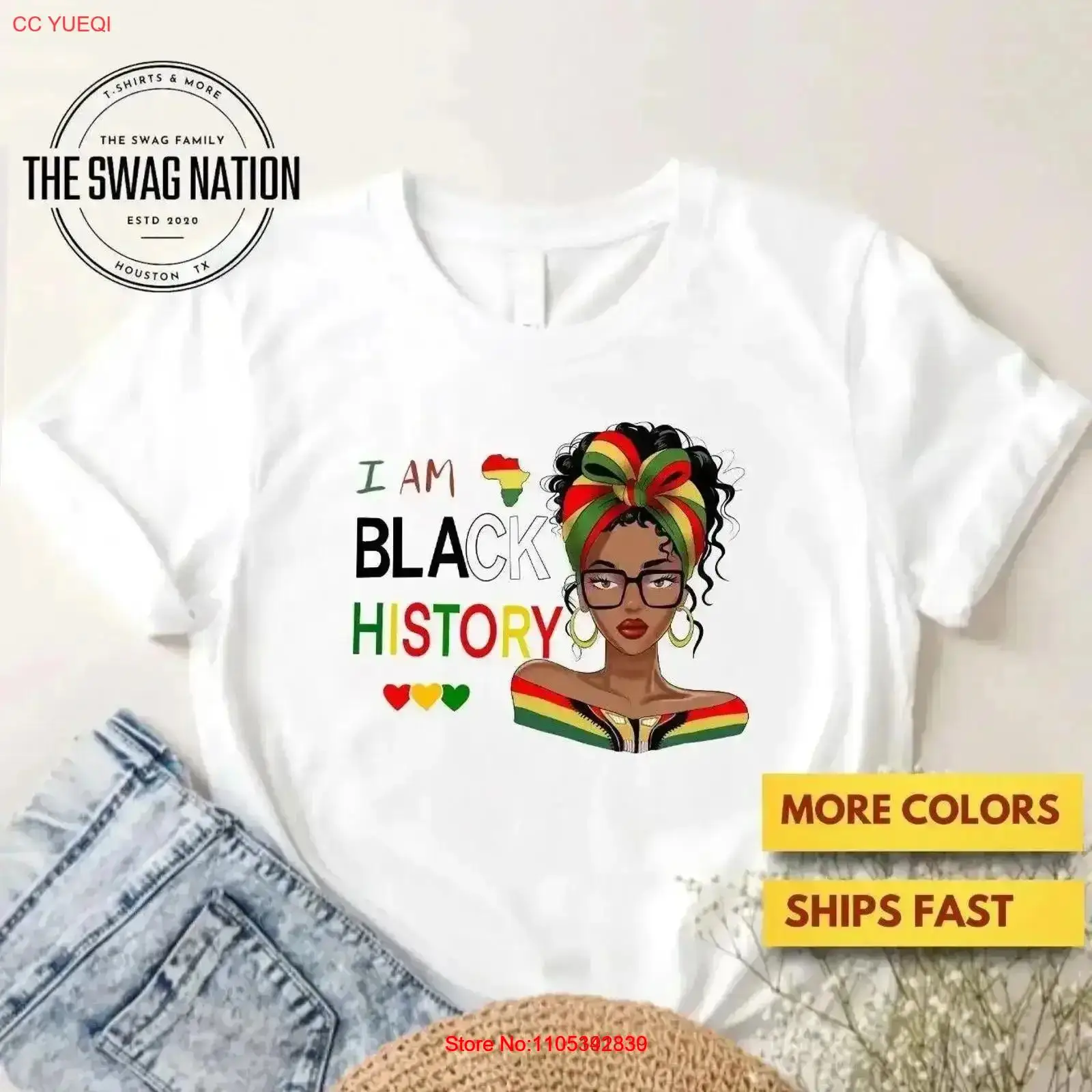 私は黒人歴史月間を祝う黒人女性・女の子向けTシャツ、ヴィンテ - Vintage Fashion History のレビューと価格