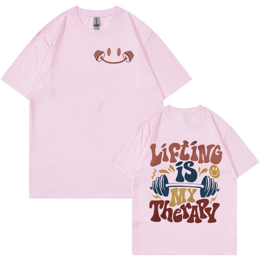 リフティングは私のセラピー時代の男性と女性のためのTシャツ, - Vintage Fashion Eras のレビューと価格