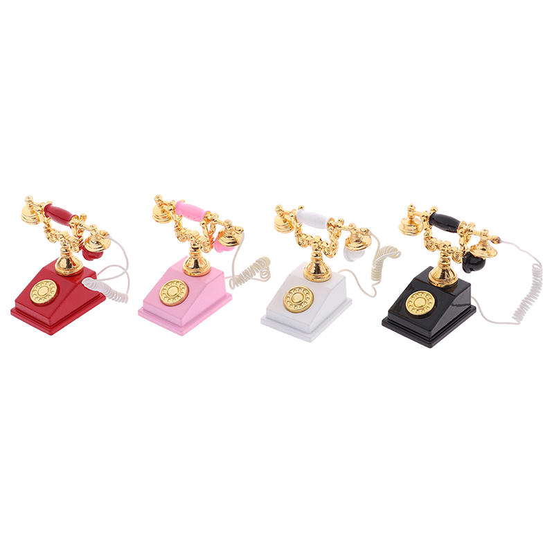 1:12 ヴィンテージ電話ドールハウスミニチュア昔ながらの電 - Vintage Fashion Houses のレビューと価格