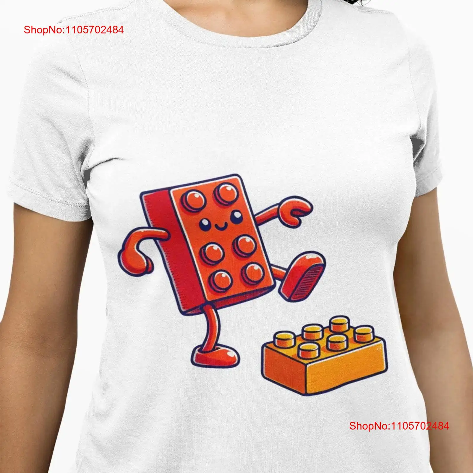 面白いビルディングブロック Tシャツ かわいいレンガキャラク - Vintage Fashion Build のレビューと価格