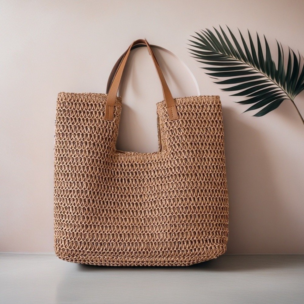 旅行用ヴィンテージスタイルストローショルダーバッグボヘミアン - Vintage Fashion Market のレビューと価格