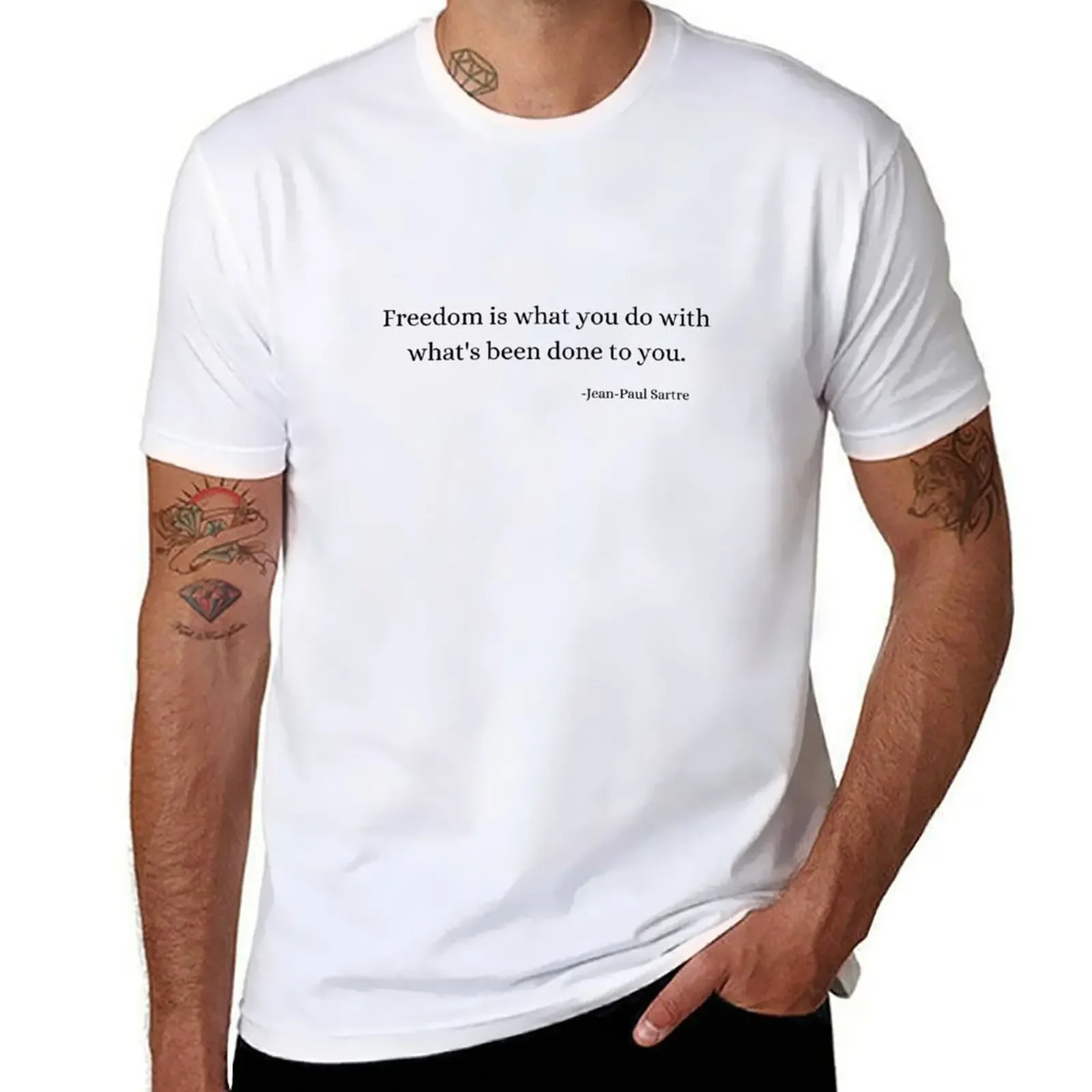 歴史 哲学 引用句: ジャン＝ポール・サルトル Tシャツ メ - Vintage Fashion History のレビューと価格